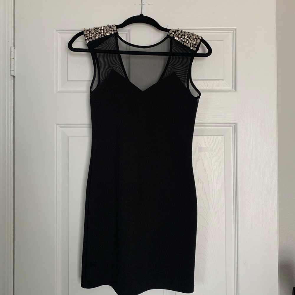 Studded Body-con Cocktail Dress